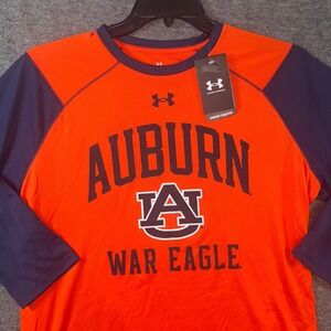 Auburn Tigers Under Armour War Eagle Gameday 3/4 Sleeve T-Shirt Mens Small NEW